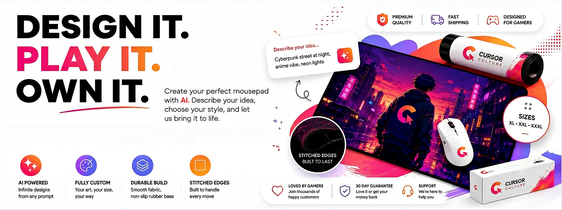 CursorCulture — Design it. Play it. Own it. Create your perfect mousepad with AI.